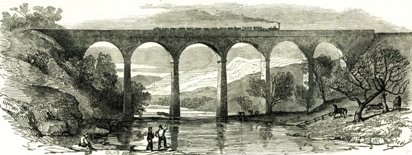 Lowther Viaduct, U.K., 1846, Opening of the Lancaster and Carlisle Railway in December