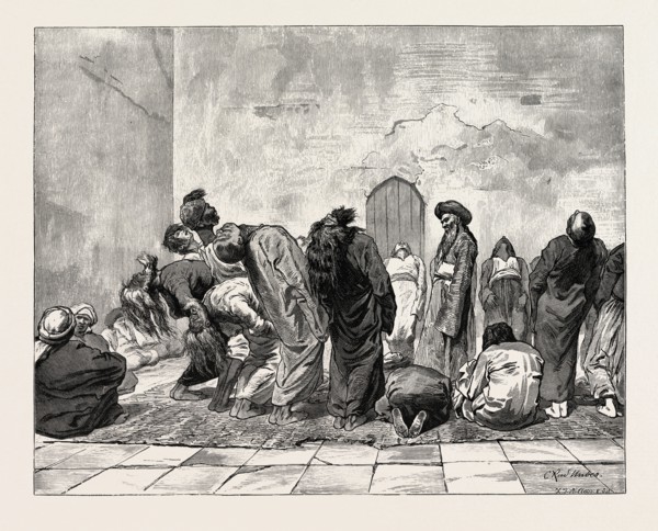 ZIKR WITH INCLINATIONS. Dhikr or Zikr is an Islamic devotional act,  Egypt, engraving 1879