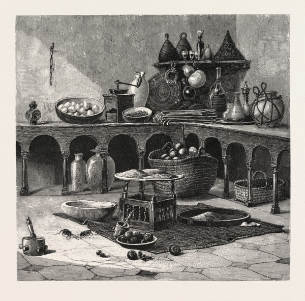 ARABIAN PANTRY.  Egypt, engraving 1879