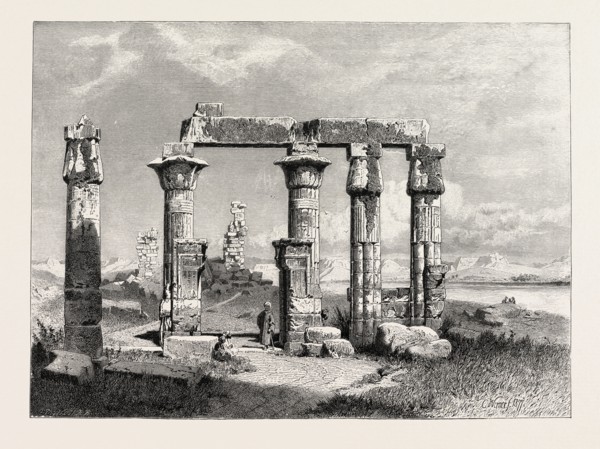 COLONNADE. Egypt, engraving 1879