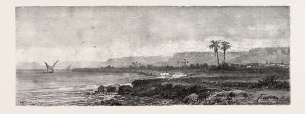 FROM THEBES TO THE CATARACT. Egypt, engraving 1879