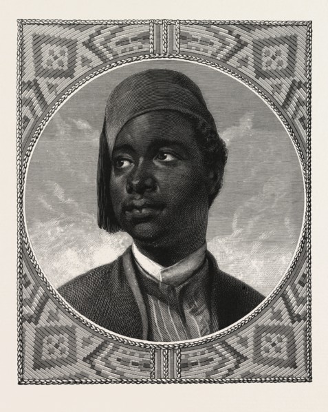 NUBIAN OFFICIAL. NUBIAN OFFICIAL, Egypt, engraving 1879