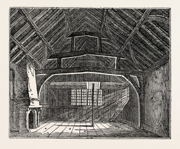 Bedchamber at Leicester, wherein Richard III  slept a few nights before the Battle of Bosworth, UK,