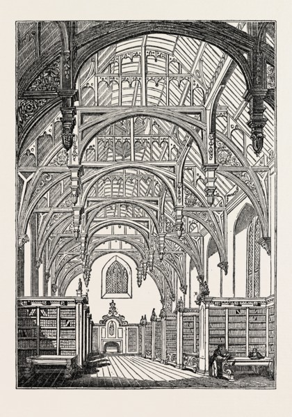 HALL OF LAMBETH PALACE, the official London residence of the Archbishop of Canterbury in England,