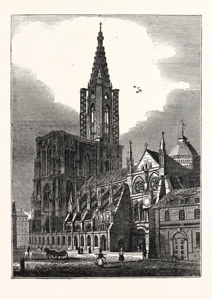 THE CATHEDRAL AT STRASBOURG FRANCE