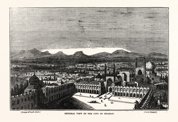 GENERAL VIEW OF ISFAHAN. Ispahan, Sepahan or Hispahan, is the capital of Isfahan Province in Iran