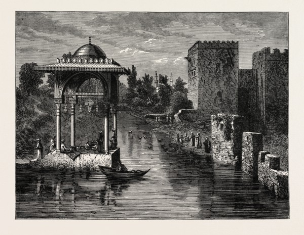 VIEW IN THE ENVIRONS OF DAMASCUS. Damascus, commonly known in Syria as ash-Sham and nicknamed as