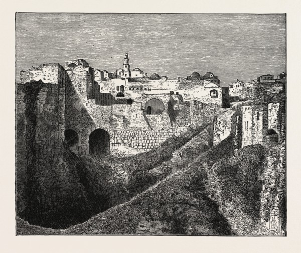 VIEW OF THE SOUTHERN RAMPARTS OF JERUSALEM. The capital of Israel