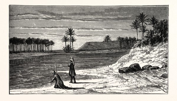 VIEW ON THE BANKS OF THE EUPHRATES. The longest and one of the most historically important rivers