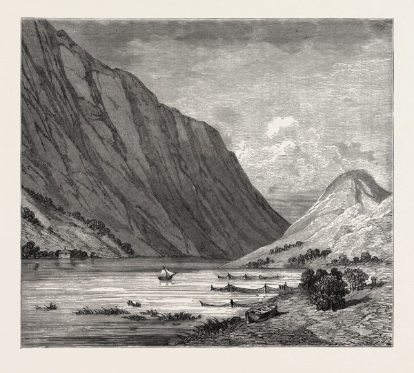 VIEW OF LAKE BANDAK, BANDAKSVAND, NORWAY.