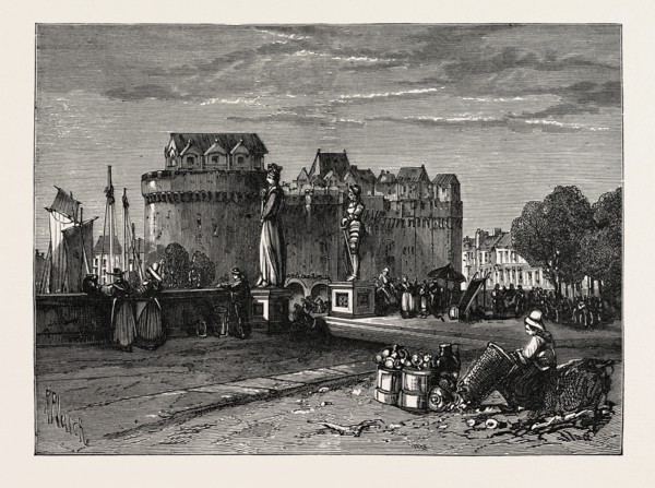 VIEW IN NANTES, ON THE LOIRE, FRANCE.