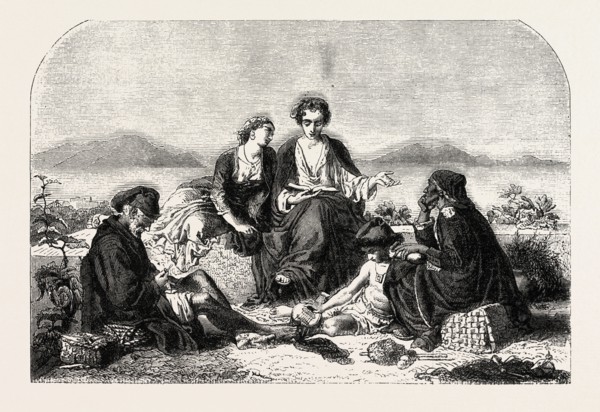 Graziella, painting by Mr. Rudolph Lehman. engraving 1855