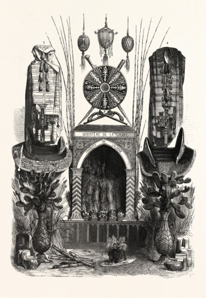 PALACE OF INDUSTRY. Gallery Annex. Products of Algeria. 1. ostrich eggs, decorated with trimmings,
