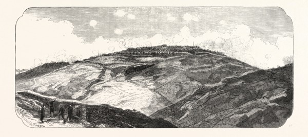 The bastion Kornilov (called Malakoff Tower), removed the Russians September 8, 1855. Engraving