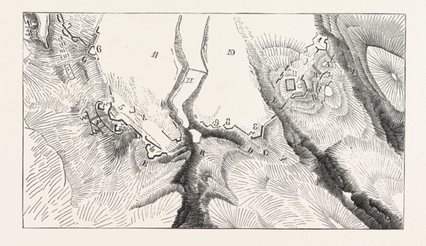 The Crimean War, 1855: PLAN OF THE ATTACK OF MALAKOFF 1. Redan Canage 2. Malakoff, or Korniloff 3.