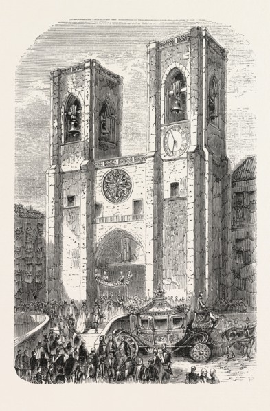 Inauguration of the reign of Don Pedro V as king of Portugal: Reception of the king by the