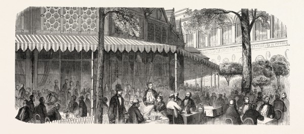 The Buffet at the Universal Exposition: Buffet around the rotunda Panorama. Paris, France,