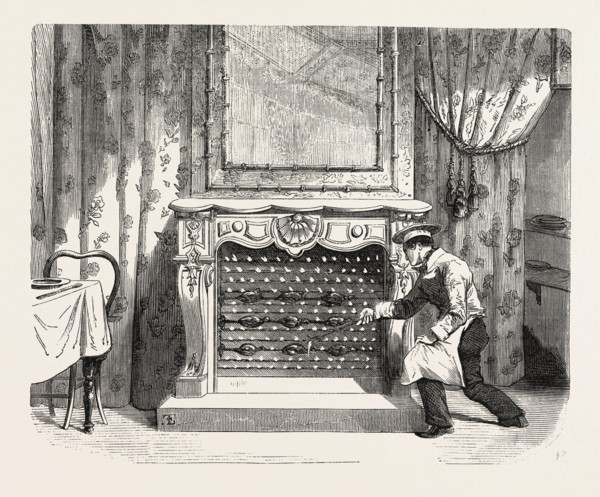 Universal Exposition: Gas Roaster. Paris, France, Exposition Universelle. An international
