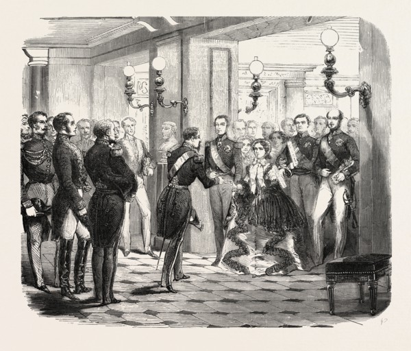 Reception of the Duke and Duchess of Brabant in the castle of Saint Cloud, October 12, 1855, France