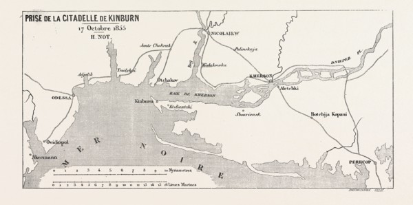 BATTLE OF THE CITADEL OF KINBURN, October 17, 1855. The Crimean War. Engraving