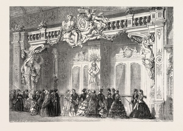 Entrance to the lounge of the Empress at the Palace of Industry. Paris, France, Exposition