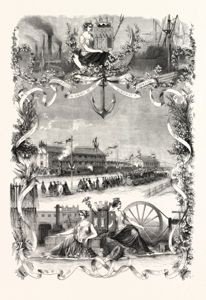 INAUGURATION OF RAILWAY BORDEAUX TONNEINS: First section of the railway du Midi. According to Mr.