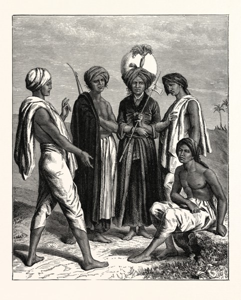 KHONDS FROM KHONDISTAN.  Khonds, or Kandhs are an aboriginal tribe of India, inhabiting the