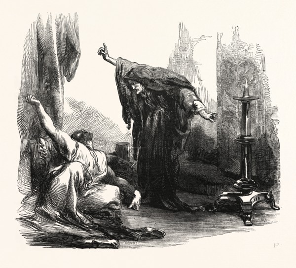 THE DEATH OF FRONT-DE-BOEUF. DRAWN BY JOHN GILBERT