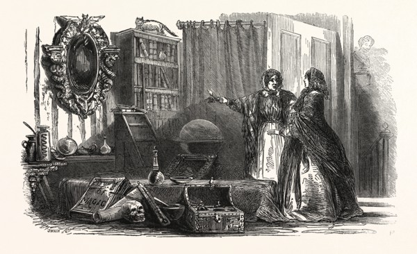 THE MAGIC MIRROR. DRAWN BY HUARD AND SKELTON.