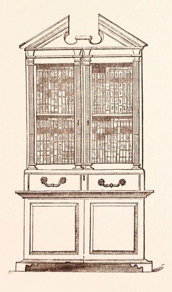 BOOKCASE G.F. HANDEL. Georg Friedrich Handel,  1685  1759 was a German-born British Baroque