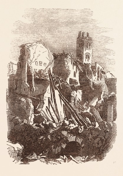 RUINS OF A HOUSE, AFTER THE EARTHQUAKE, AT MELFI, a town and comune in the Vulture area of the