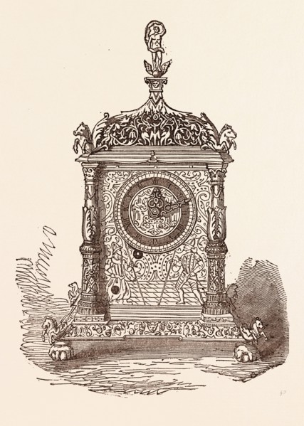 CURIOUS GILT CLOCK. dial, time