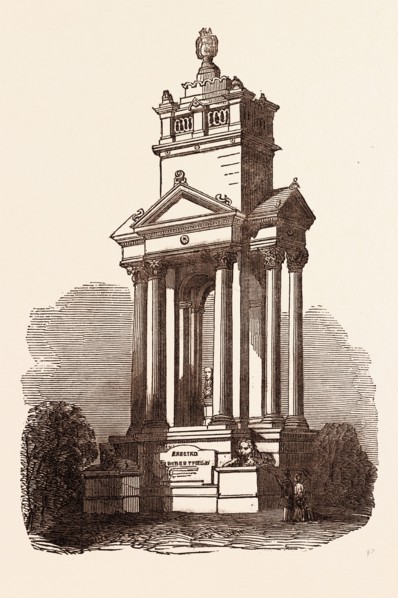 MONUMENT, AT FORFAR, TO THE LATE SIR ROBERT PEEL: DIED JULY 2, 1850. In Angus, Scotland, UK,