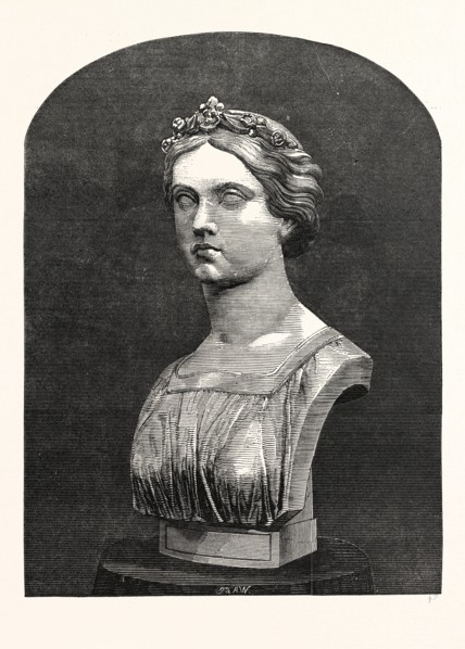 MARBLE BUST OF THE PRINCESS FREDERICK WILLIAM OF PRUSSIA