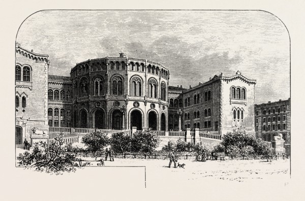 THE STORTHINGS HUS (PARLIAMENT HOUSE), CHRISTIANIA, OSLO