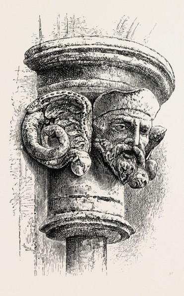 OLD NORSE CAPITAL, THE SCREEN, TRONDHJEM CATHEDRAL.  Trondheim, historically, Nidaros and