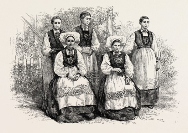 HARDANGER PEASANTS. Hardanger is a traditional district in the western part of Norway, dominated by