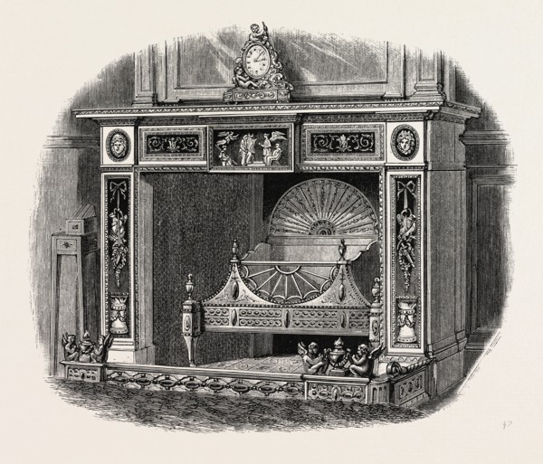 Sir Dudley Majoribanks's Chimney piece, with Plaques by Wedgwood. UK, britain, british, europe,