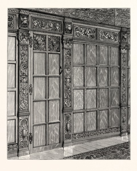 Wainscoting from an Old House at Exeter, South Kensington Museum, UK, britain, british, europe,