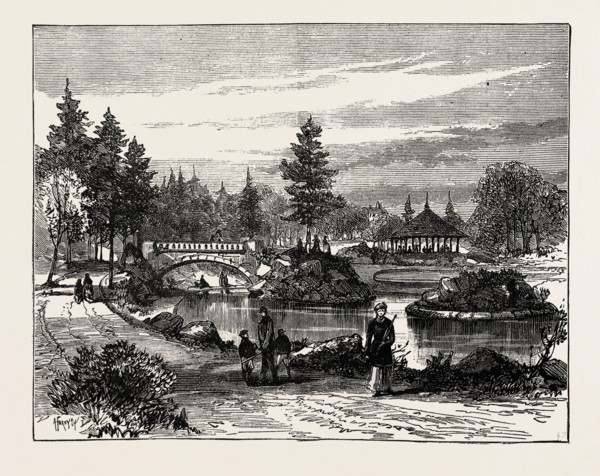 ORNAMENTAL WATER, BEAUMONT PARK, HUDDERSFIELD, UK, 1883