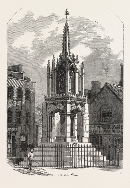 LEIGHTON BUZZARD CROSS, RESTORED, UK, 1853