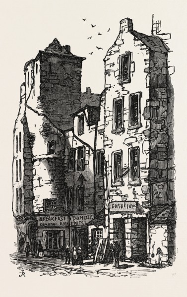 THE BRITISH ASSOCIATION AT DUNDEE: OLD HOUSES, FISH STREET, UK, 1867