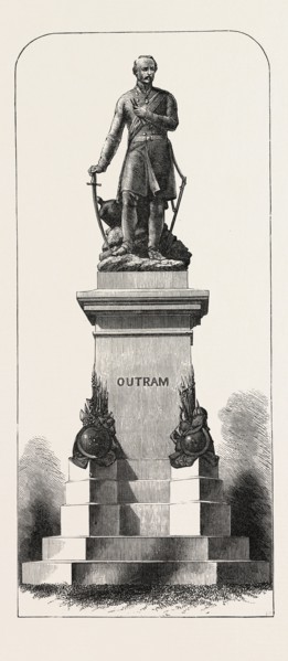 STATUE OF GENERAL SIR JAMES OUTRAM ON THE THAMES EMBANKMENT, UK, 1871
