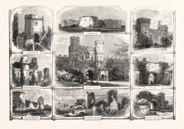 PLACES NEAR HASTINGS VISITED BY THE BRITISH ARCHEOLOGICAL ASSOCIATION: LEWES, HURSTMONCEAUX,