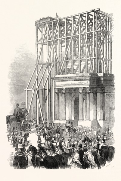 ARRIVAL OF THE WELLINGTON STATUE AT THE ARCH, 1846