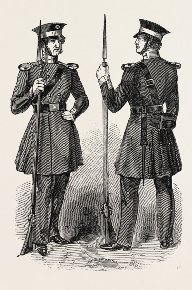CHELSEA OUT-PENSIONERS IN THEIR NEW UNIFORM, 1846