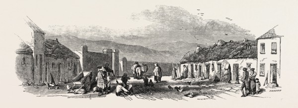 OLD CHAPEL ROAD, DUNGARVAN, A SCENE OF THE LATE FOOD RIOTS, 1846