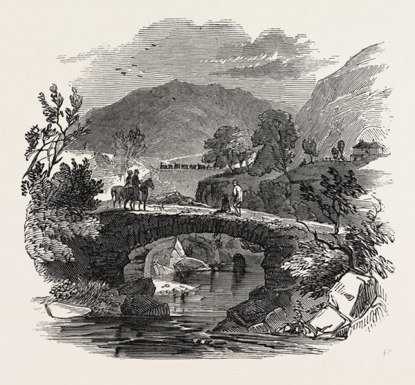 OPENING OF THE LANCASTER AND CARLISLE RAILWAY: PACKHORSE BRIDGE OVER THE LUNE. BORROW BRIDGE, THE