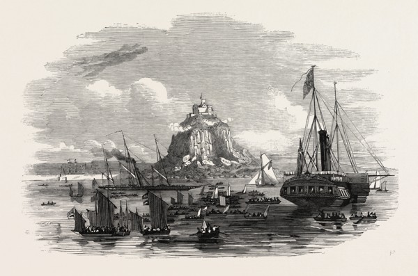THE ROYAL YACHTS OFF ST. MICHAEL'S MOUNT