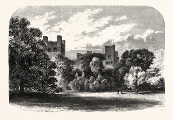 THE QUEEN'S VISIT TO NORTH WALES. PENRHYN CASTLE, THE SEAT OF COLONEL THE HON. DOUGLAS PENNANT,
